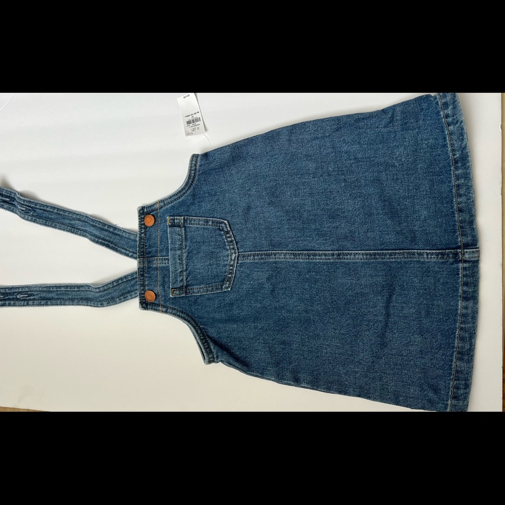 Little girls jeans overall dress